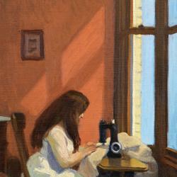 Girl at a Sewing Machine by Edward Hopper