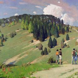 Hikers at Goodwood Downs by George Henry