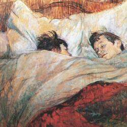 In Bed by Henri de Toulouse-Lautrec