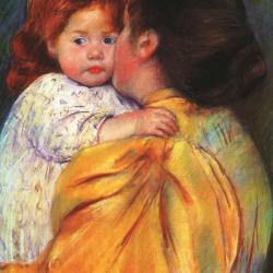 Maternal Kiss by Mary Cassatt