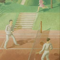 Tennis (Triptych Centre Panel) by Eric Ravilious