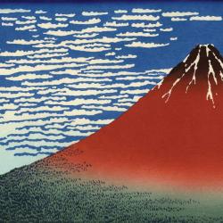 Fine Wind, Clear Morning (Red Fuji) by Katsushika Hokusai