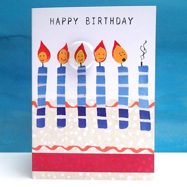 Birthday Candles Badge Card by Lindsay Marsden
