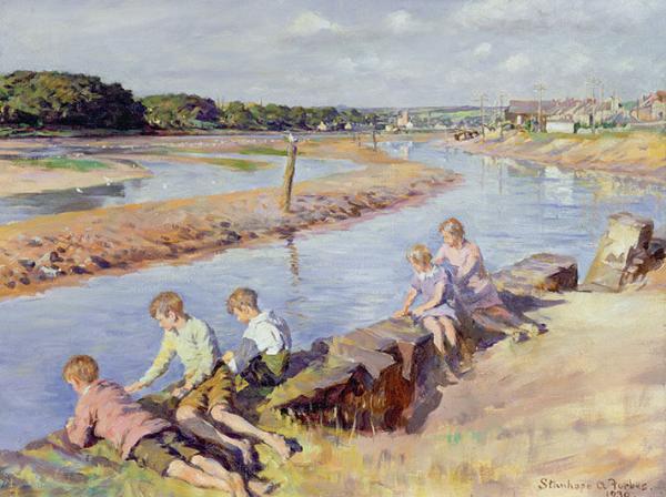 Young Anglers at Hale by Stanhope Alexander Forbes